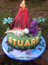 Dinosaur birthday cake